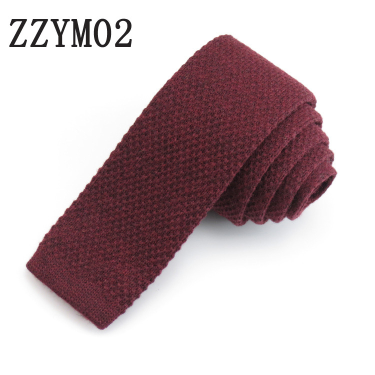 Pletena vunena kravata, ravni vrh, unisex, rhombus uzorak