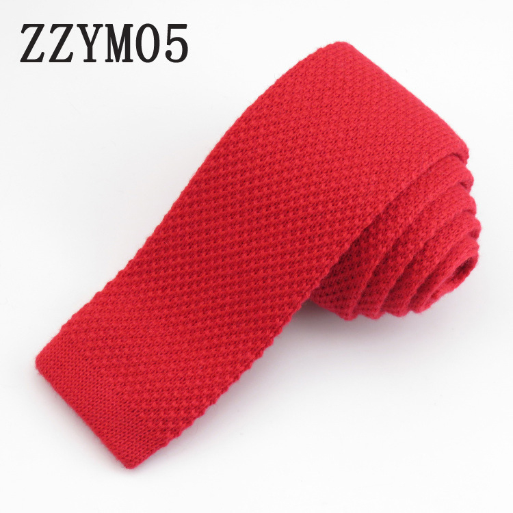 Pletena vunena kravata, ravni vrh, unisex, rhombus uzorak