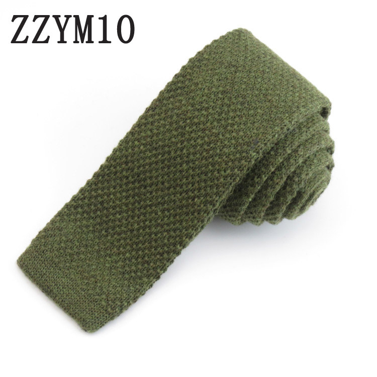 Pletena vunena kravata, ravni vrh, unisex, rhombus uzorak