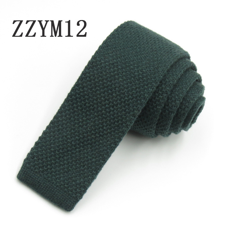 Pletena vunena kravata, ravni vrh, unisex, rhombus uzorak