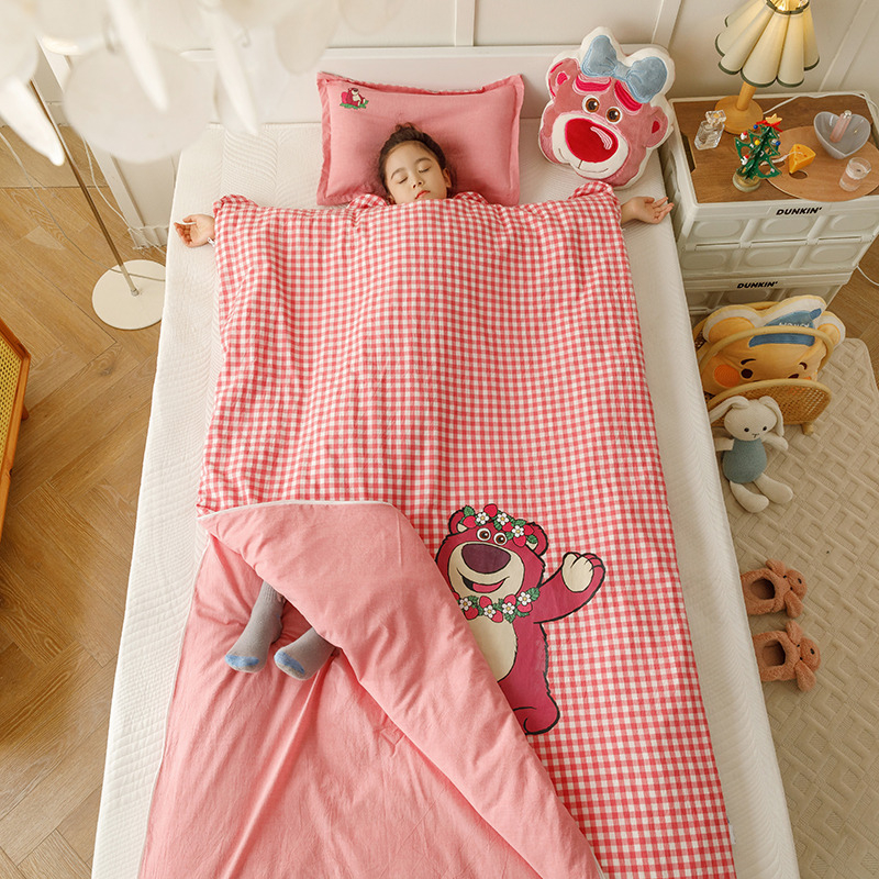 Sac de dormit din bumbac 100% pentru bebeluți și copii, stil desen animat, umplere 0.55-1.0 kg