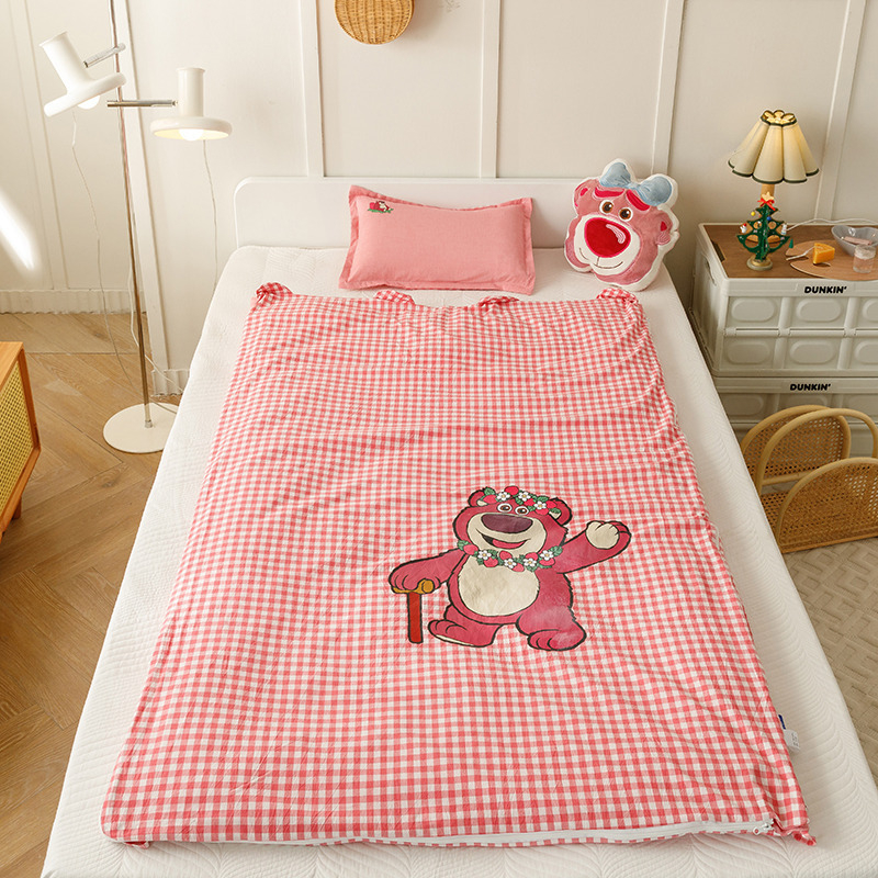 Sac de dormit din bumbac 100% pentru bebeluți și copii, stil desen animat, umplere 0.55-1.0 kg