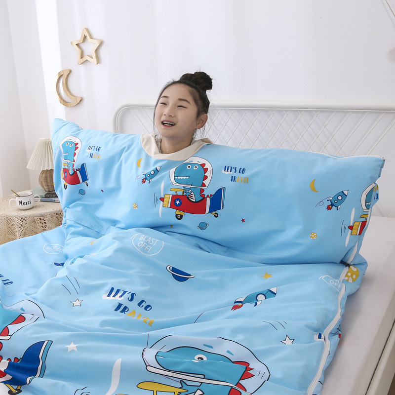 Sac de dormit din bumbac 100% pentru bebeluți și copii, stil desen animat, umplere 0.55-1.0 kg