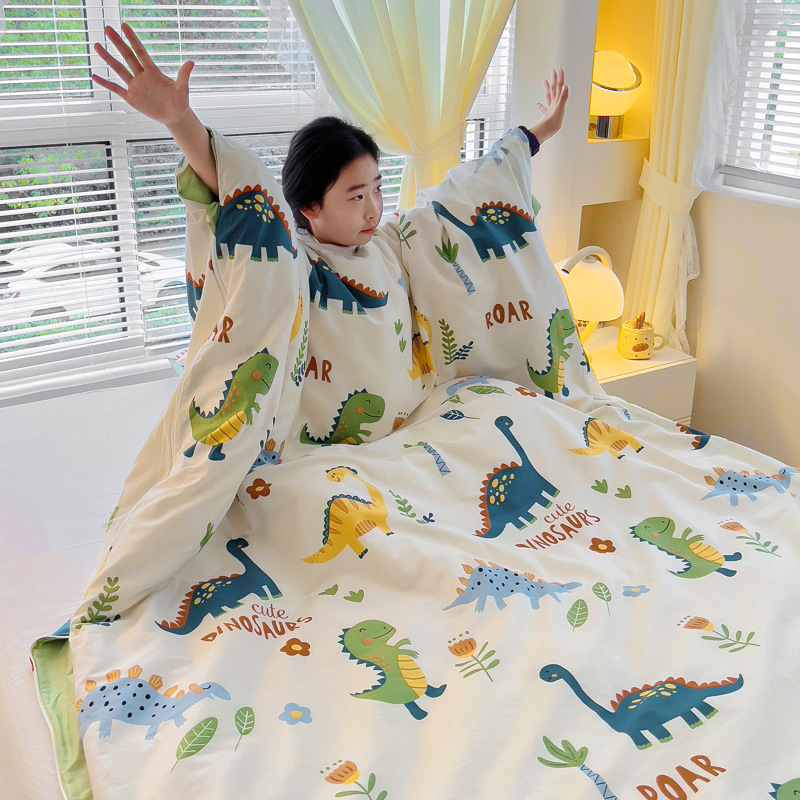 Sac de dormit din bumbac 100% pentru bebeluți și copii, stil desen animat, umplere 0.55-1.0 kg