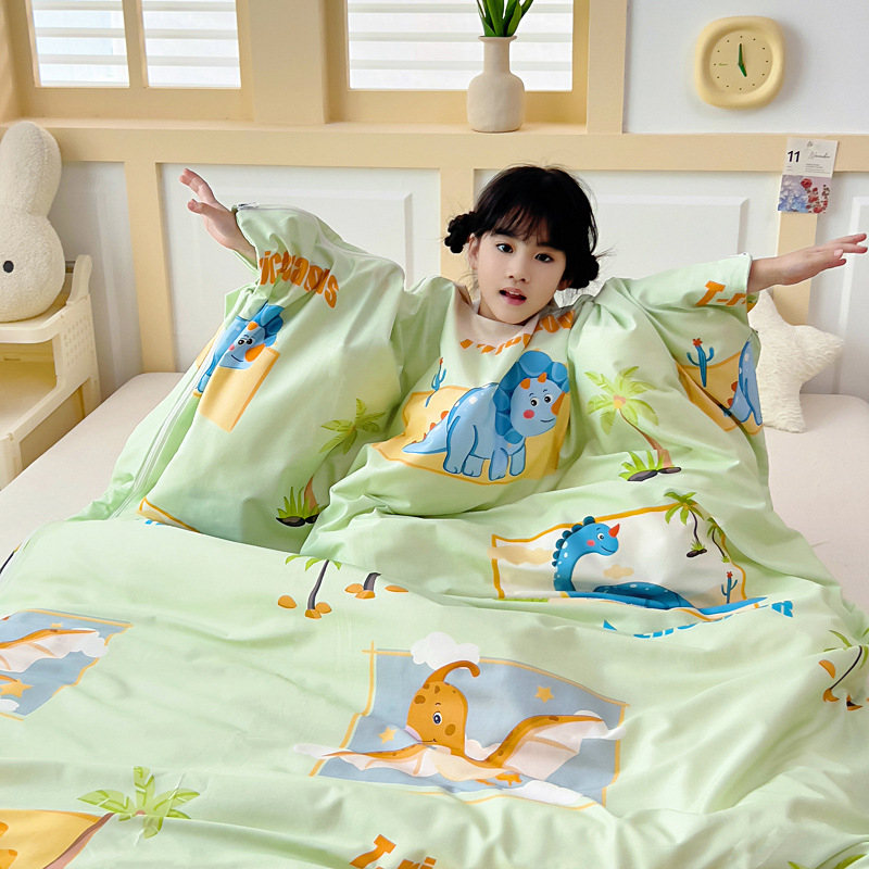 Sac de dormit din bumbac 100% pentru bebeluți și copii, stil desen animat, umplere 0.55-1.0 kg