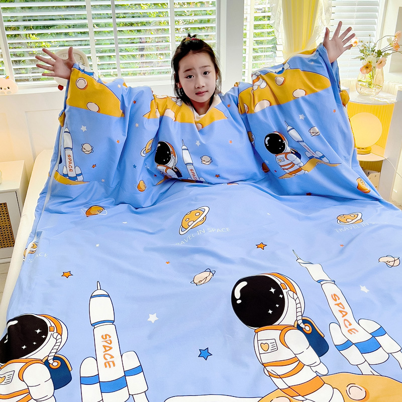 Sac de dormit din bumbac 100% pentru bebeluți și copii, stil desen animat, umplere 0.55-1.0 kg