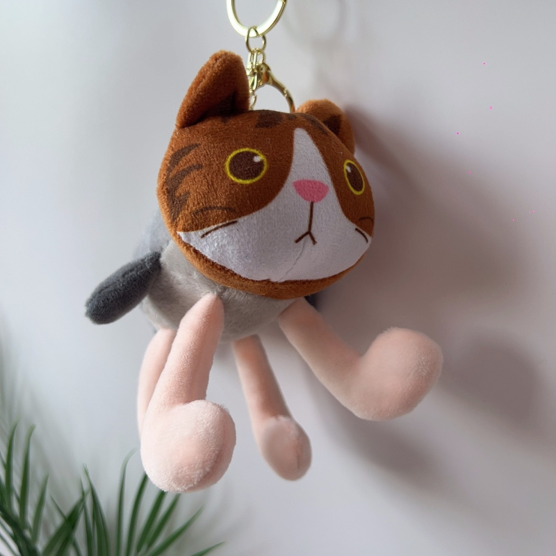 Jingjin плюшена подвесна кукла — полиестерно влакно, пълнеж ПП памук, супер мека къса плюш, мрежеста торбичка за опаковка, за възраст 7–14 години.