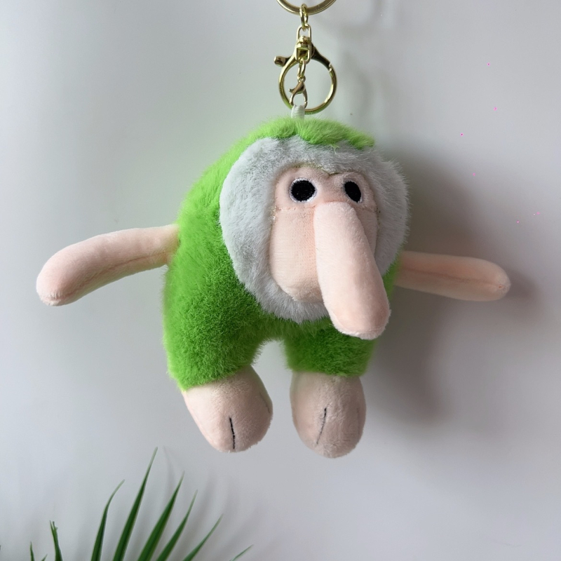 Jingjin плюшена подвесна кукла — полиестерно влакно, пълнеж ПП памук, супер мека къса плюш, мрежеста торбичка за опаковка, за възраст 7–14 години.