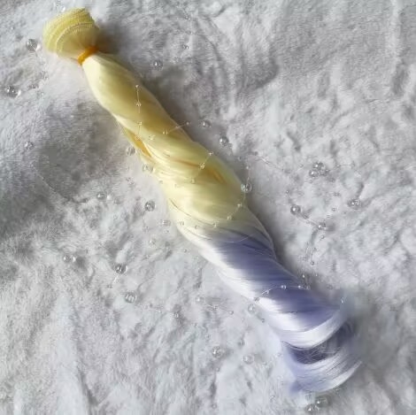 BJD baba paróka, hőálló szintetikus rostokból, hosszú frufru, koreai stílus, szabad részű paróka