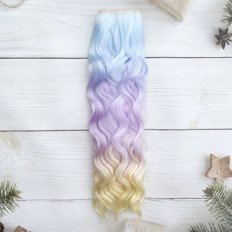 BJD baba paróka, hőálló szintetikus rostokból, hosszú frufru, koreai stílus, szabad részű paróka