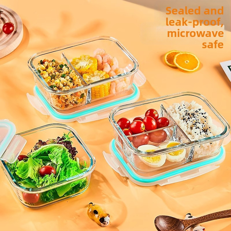 Üveg ebédes doboz, kör alakú, magas boroszilikát üveg, kapacitás 1–2 L, mikrohullámú sütőben használható