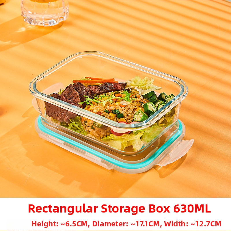 Üveg ebédes doboz, kör alakú, magas boroszilikát üveg, kapacitás 1–2 L, mikrohullámú sütőben használható