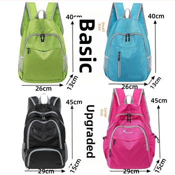 Unisex αναδιπλούμενη τσάντα πλάτης από Oxford ύφασμα, κλείσιμο με φερμουάρ, μεγάλη χωρητικότητα, εσωτερικές θήκες για κινητό, φορητό υπολογιστή και κάμερα