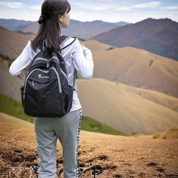 Unisex αναδιπλούμενη τσάντα πλάτης από Oxford ύφασμα, κλείσιμο με φερμουάρ, μεγάλη χωρητικότητα, εσωτερικές θήκες για κινητό, φορητό υπολογιστή και κάμερα