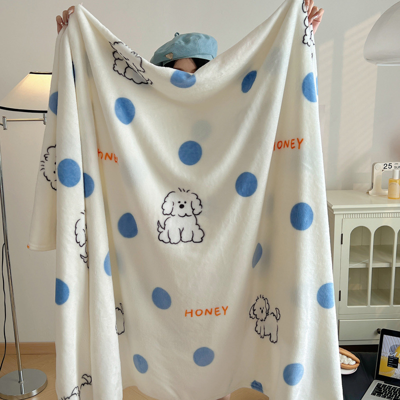 Pătură dublă din velur de lapte, multifuncțională, model geometric și desen animat, coral fleece, utilizare de iarnă, material: fibră de poliamidă, greutate 5000 g+