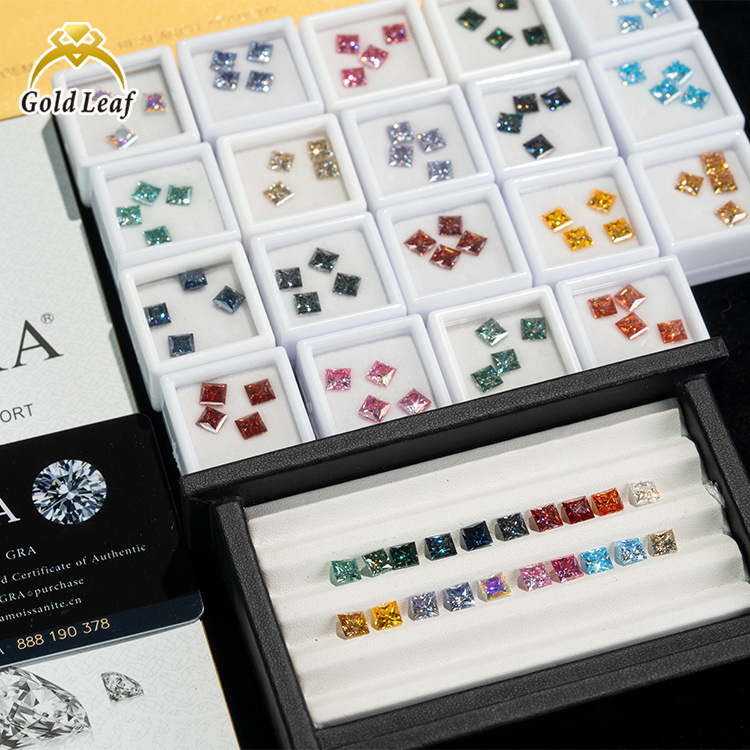 Gandeli Moissanite πέτρες ελεύθερες, πριγκιπική κοπή, διαύγεία VVS, τεχνητός λίθος, προσαρμοσμένη επεξεργασία