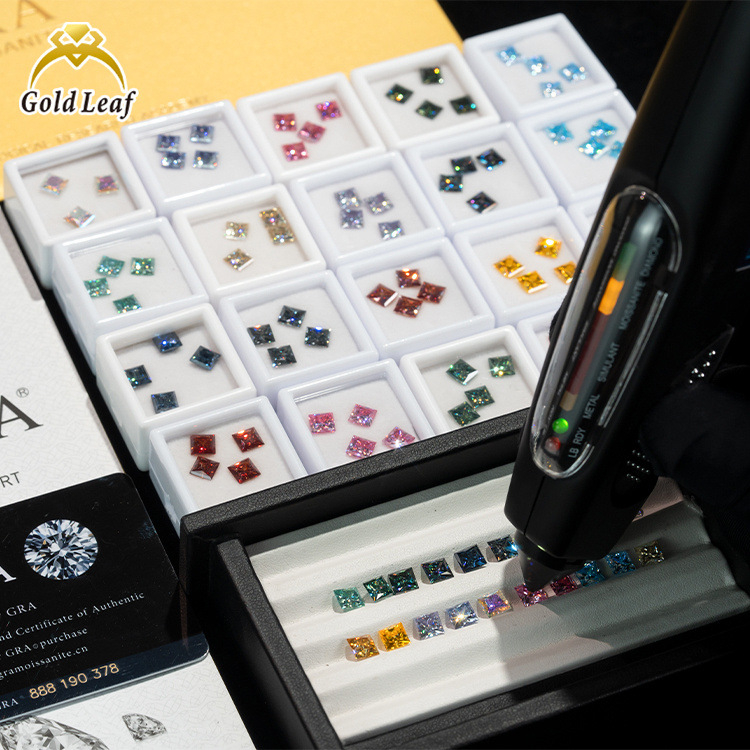 Gandeli Moissanite πέτρες ελεύθερες, πριγκιπική κοπή, διαύγεία VVS, τεχνητός λίθος, προσαρμοσμένη επεξεργασία