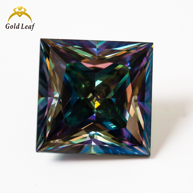 Gandeli Moissanite πέτρες ελεύθερες, πριγκιπική κοπή, διαύγεία VVS, τεχνητός λίθος, προσαρμοσμένη επεξεργασία