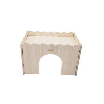 Drevené hniezdo pre škrečka a malé domčekové hračky – domáce zvieratá od Cute Pet Home, vhodné pre všetky ročné obdobia.