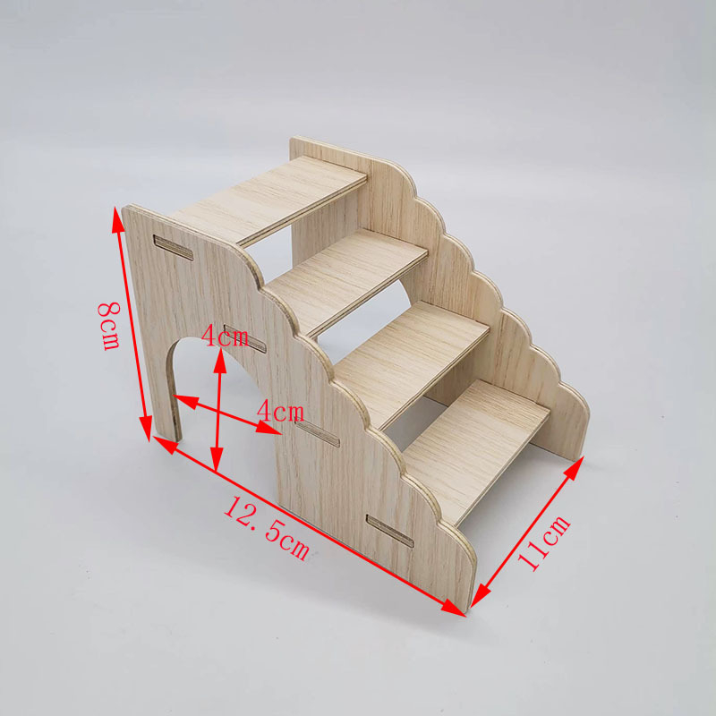 Drevené hniezdo pre škrečka a malé domčekové hračky – domáce zvieratá od Cute Pet Home, vhodné pre všetky ročné obdobia.