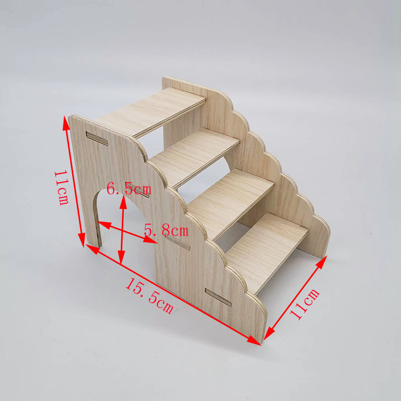 Drevené hniezdo pre škrečka a malé domčekové hračky – domáce zvieratá od Cute Pet Home, vhodné pre všetky ročné obdobia.