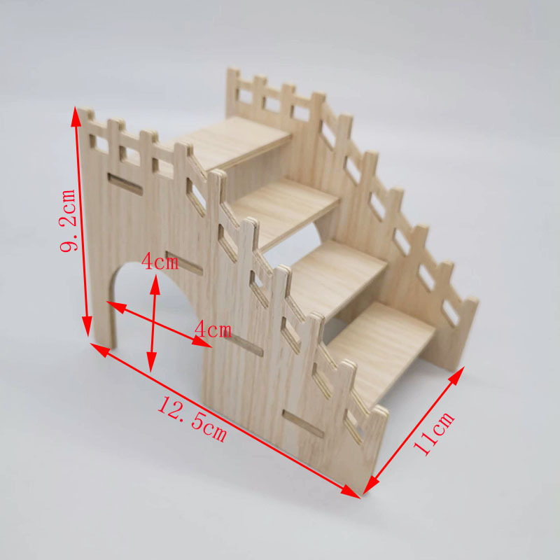 Drevené hniezdo pre škrečka a malé domčekové hračky – domáce zvieratá od Cute Pet Home, vhodné pre všetky ročné obdobia.