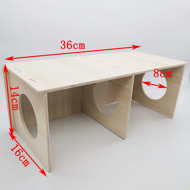 Drevené hniezdo pre škrečka a malé domčekové hračky – domáce zvieratá od Cute Pet Home, vhodné pre všetky ročné obdobia.