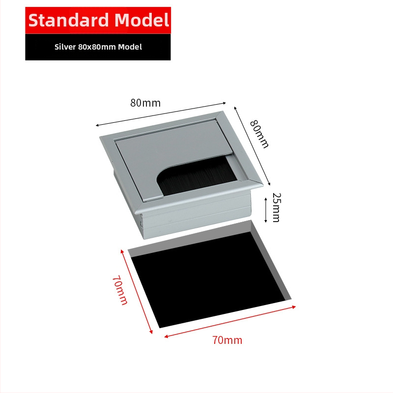 Kábeldoboz alumíniumötvözetből, kefés felület, Parika, modell X0909132016, általános felhasználás, modern minimalista stílus