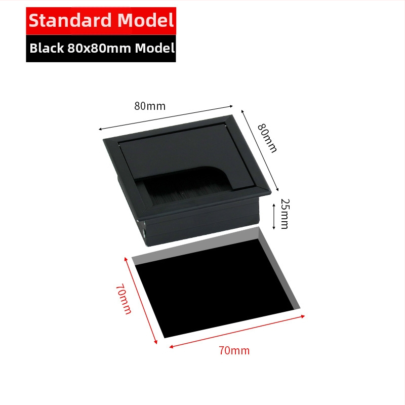Kábeldoboz alumíniumötvözetből, kefés felület, Parika, modell X0909132016, általános felhasználás, modern minimalista stílus