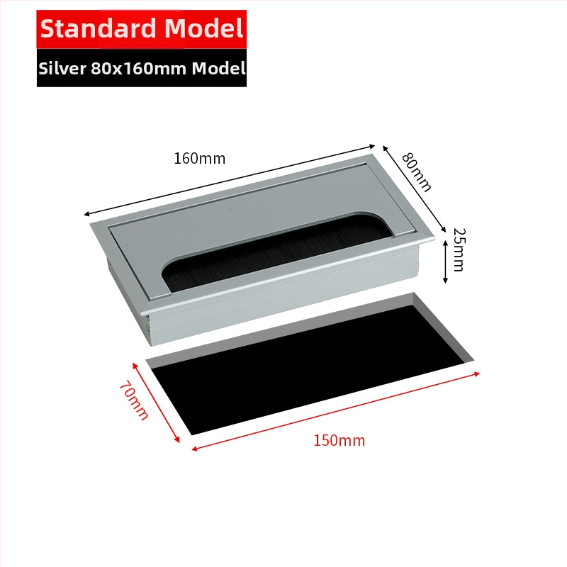 Kábeldoboz alumíniumötvözetből, kefés felület, Parika, modell X0909132016, általános felhasználás, modern minimalista stílus