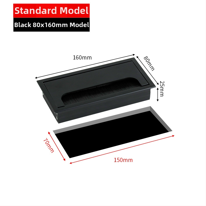 Kábeldoboz alumíniumötvözetből, kefés felület, Parika, modell X0909132016, általános felhasználás, modern minimalista stílus
