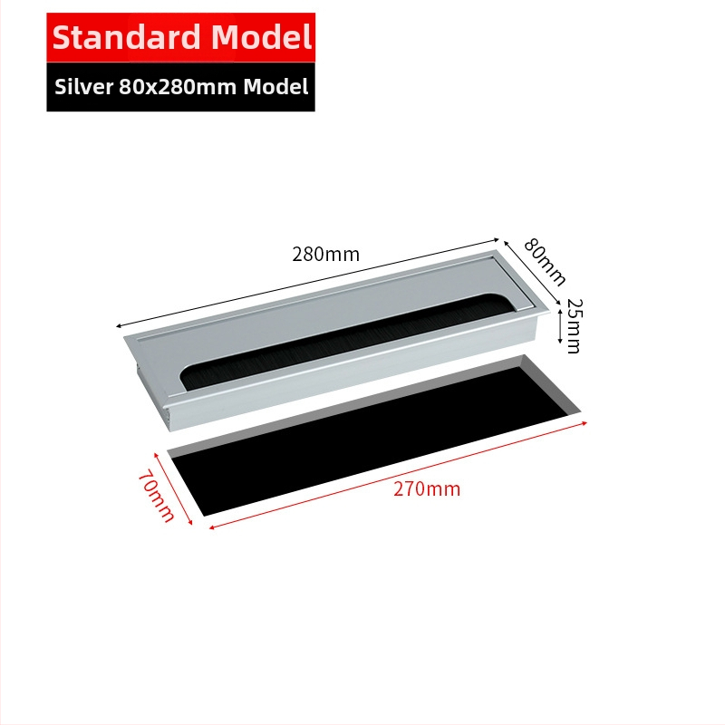 Kábeldoboz alumíniumötvözetből, kefés felület, Parika, modell X0909132016, általános felhasználás, modern minimalista stílus