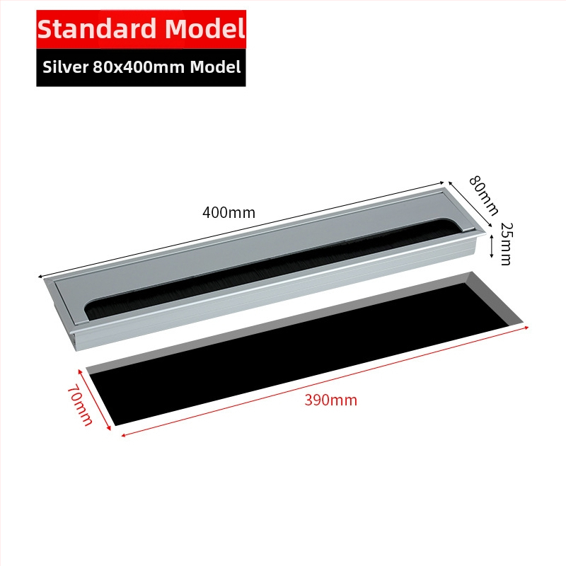 Kábeldoboz alumíniumötvözetből, kefés felület, Parika, modell X0909132016, általános felhasználás, modern minimalista stílus