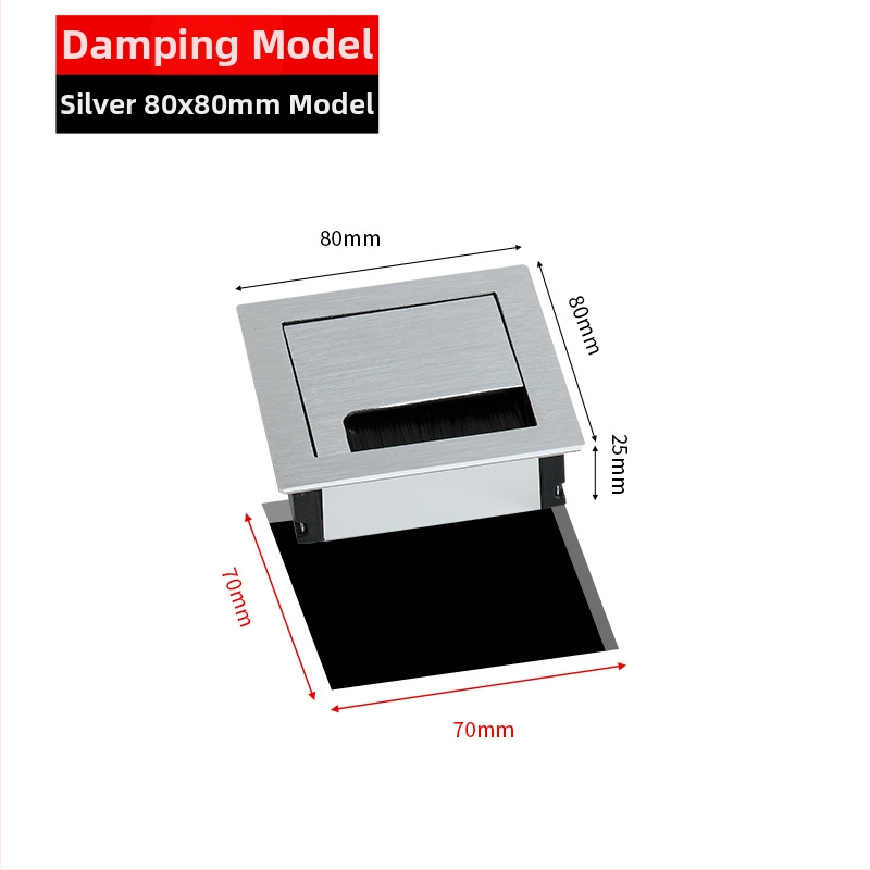 Kábeldoboz alumíniumötvözetből, kefés felület, Parika, modell X0909132016, általános felhasználás, modern minimalista stílus