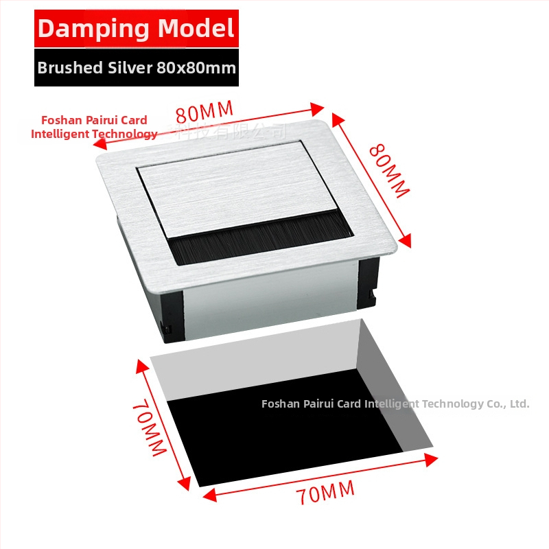 Kábeldoboz alumíniumötvözetből, kefés felület, Parika, modell X0909132016, általános felhasználás, modern minimalista stílus