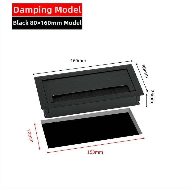 Kábeldoboz alumíniumötvözetből, kefés felület, Parika, modell X0909132016, általános felhasználás, modern minimalista stílus