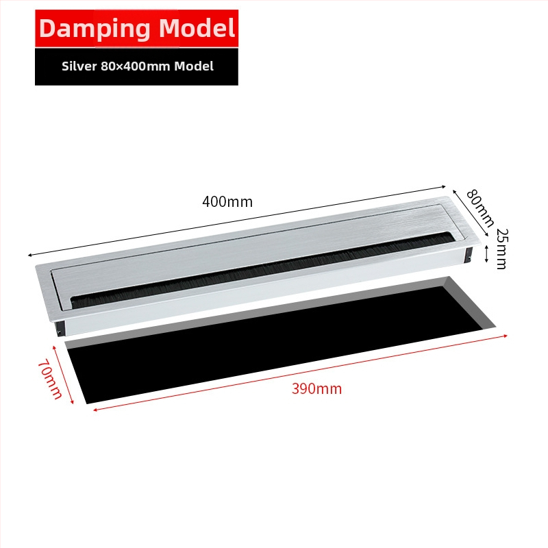 Kábeldoboz alumíniumötvözetből, kefés felület, Parika, modell X0909132016, általános felhasználás, modern minimalista stílus