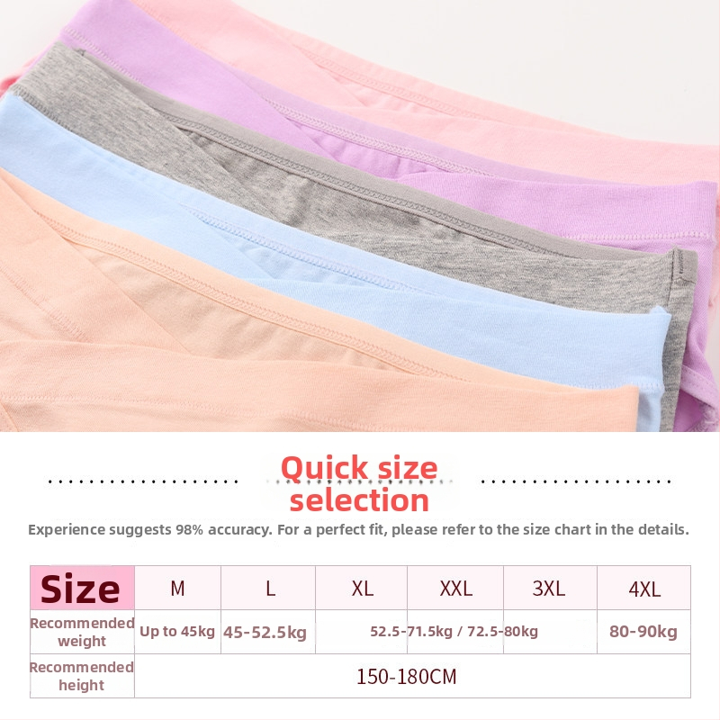 Tehotenské nohavičky pre ženy - bavlna 95%+, nízky pás s podporou brucha, priedušné, na strednú až neskorú tehotenstvo a obdobie po pôrode