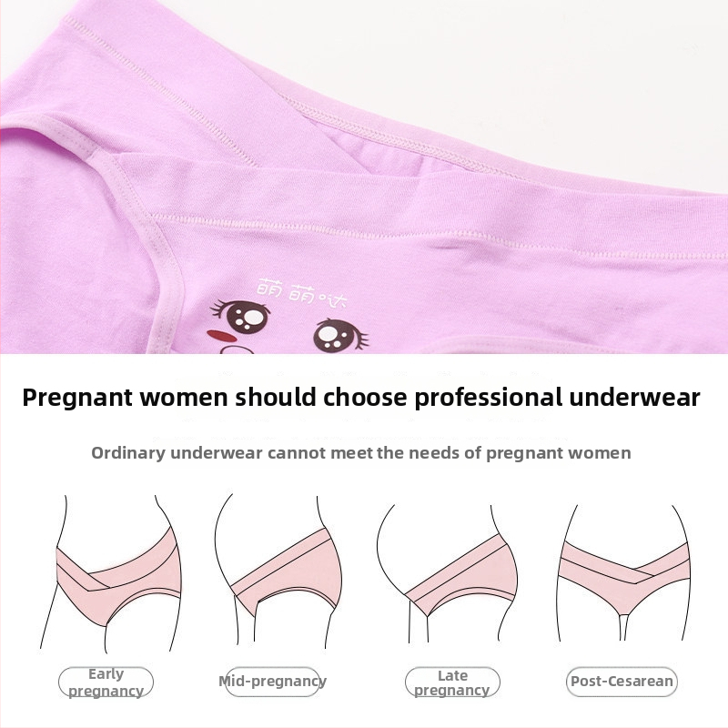 Tehotenské nohavičky pre ženy - bavlna 95%+, nízky pás s podporou brucha, priedušné, na strednú až neskorú tehotenstvo a obdobie po pôrode