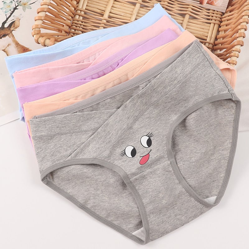 Chiloți de maternitate - bumbac 95%+, talie joasă pentru sprijinul burții, respirabili, pentru sarcină mijlocie-târzie și postpartum