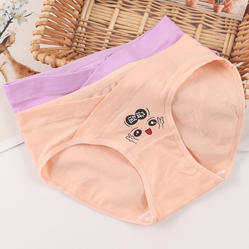 Chiloți de maternitate - bumbac 95%+, talie joasă pentru sprijinul burții, respirabili, pentru sarcină mijlocie-târzie și postpartum