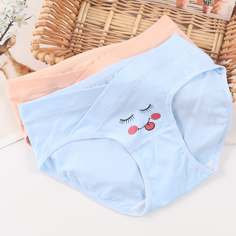 Chiloți de maternitate - bumbac 95%+, talie joasă pentru sprijinul burții, respirabili, pentru sarcină mijlocie-târzie și postpartum