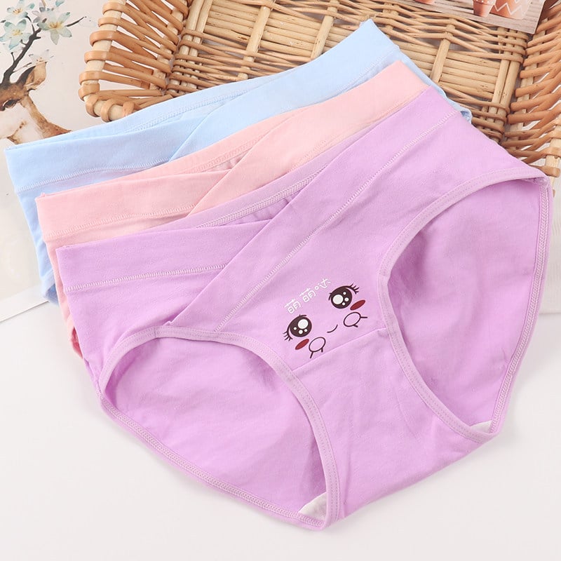 Chiloți de maternitate - bumbac 95%+, talie joasă pentru sprijinul burții, respirabili, pentru sarcină mijlocie-târzie și postpartum