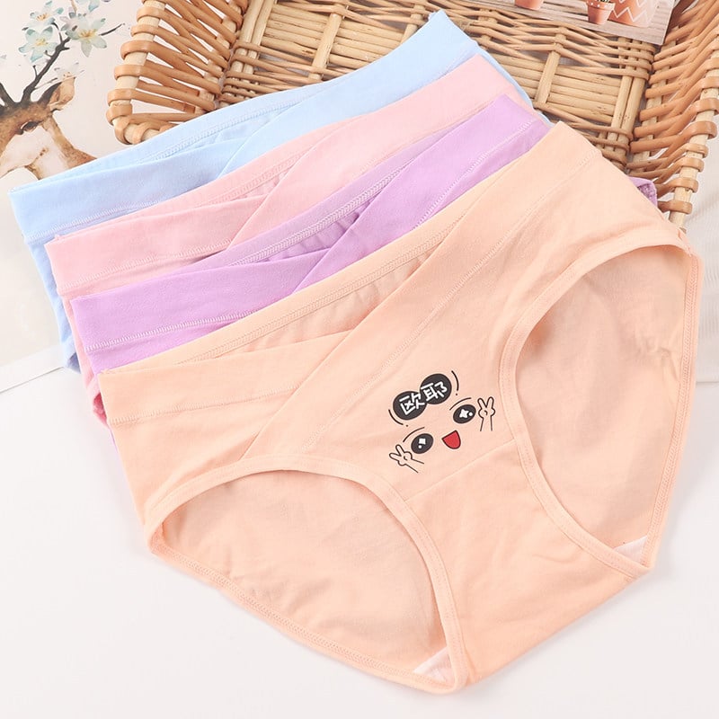 Chiloți de maternitate - bumbac 95%+, talie joasă pentru sprijinul burții, respirabili, pentru sarcină mijlocie-târzie și postpartum