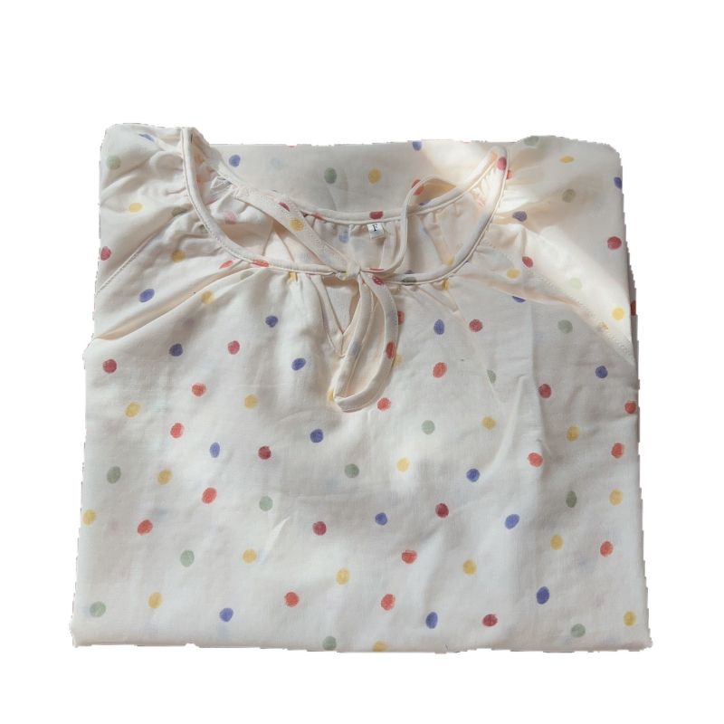 Νυχτικό μετά τον τοκετό από διπλό στρώμα βαμβακερής γάζας, 100% βαμβάκι, V-λαιμό, 3/4 μανίκια, ελαφρύ για καλοκαίρι, γλυκό γυναικείο στυλ