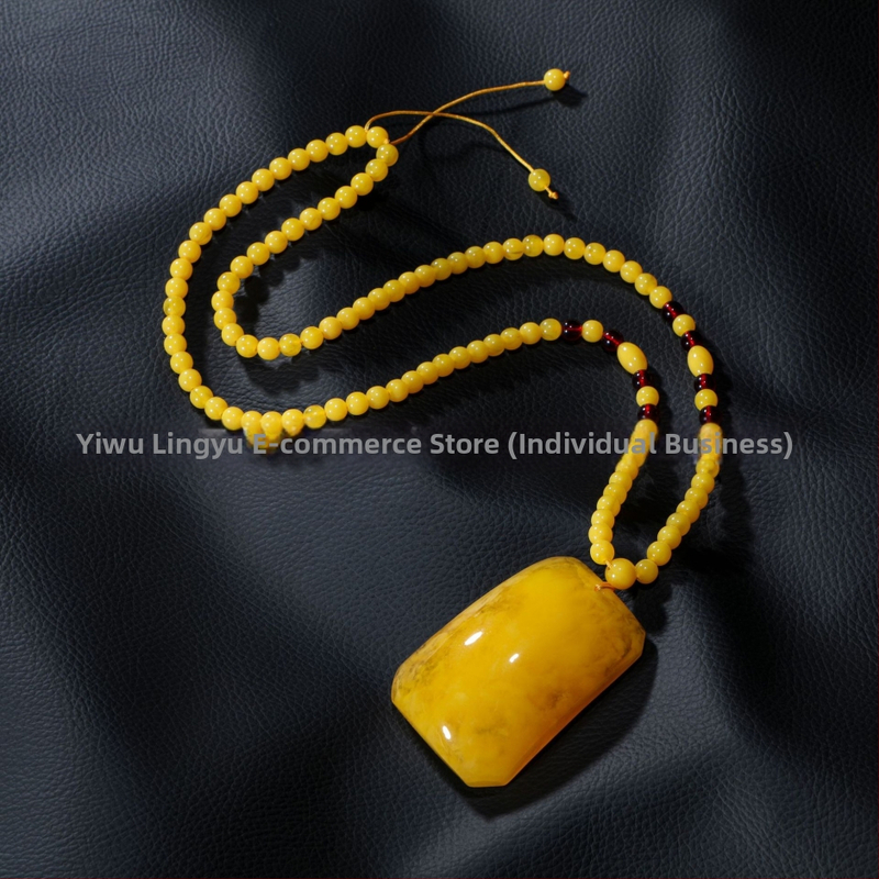 Uniszex hosszú pulóverlánc teardrop medállal, gyöngylánccal, kockás mintázattal, 21–50 cm hosszú