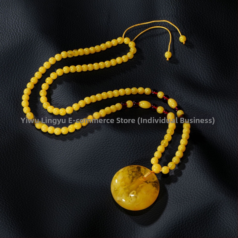 Uniszex hosszú pulóverlánc teardrop medállal, gyöngylánccal, kockás mintázattal, 21–50 cm hosszú