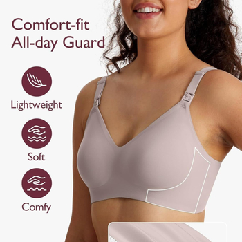 Σουτιέν θηλασμού μητρότητας, ρυθμιζόμενες τιράντες, λεπτές διαμορφωμένες κούπες, νάιλον ύφασμα, φυσικό σχήμα