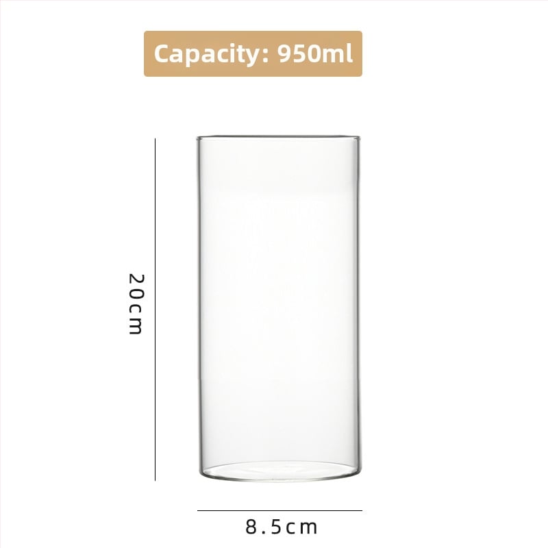 Δοχείο από γυαλί υψηλής αντοχής για υδροπονία, ανθοδέσεις και διαφανές ενυδρείο, χαρτονένια συσκευασία