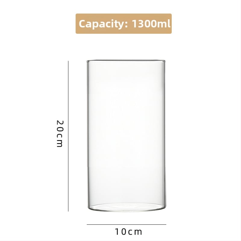 Δοχείο από γυαλί υψηλής αντοχής για υδροπονία, ανθοδέσεις και διαφανές ενυδρείο, χαρτονένια συσκευασία